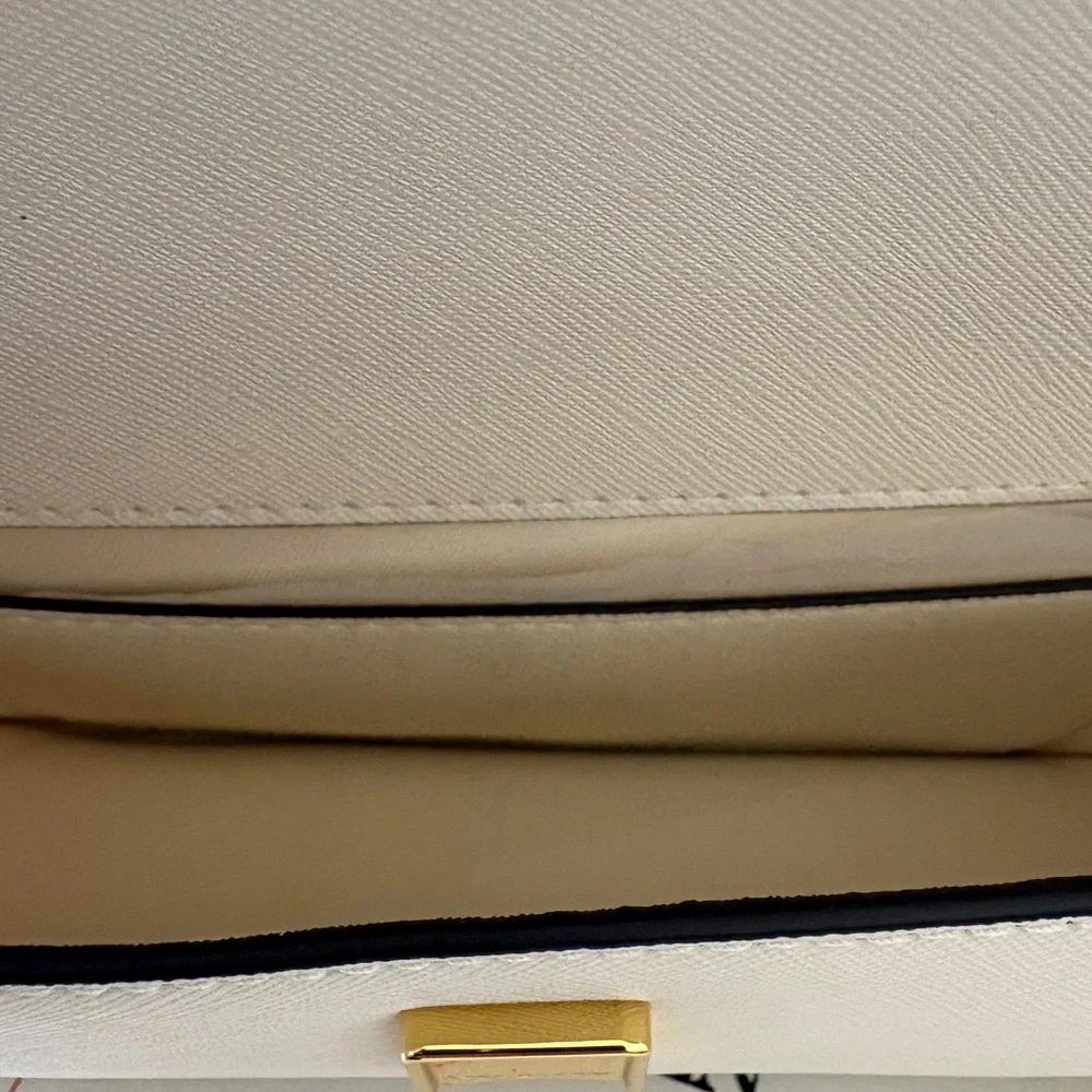 Tory Burch Brown and White Bag